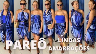 PAREÔ CANGA LENÇO LINDAS AMARRAÇÕES PARA VOCÊ ARRASAR NOS LOOKS DE VERÃO [upl. by Sinclair]