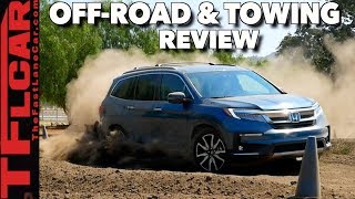 2019 Honda Pilot Review How Good is it Offroad and How Does it Tow [upl. by Omsare466]