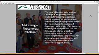 The Vermont Phosphorus Innovation Challenge [upl. by Notneuq]