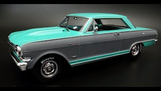 1964 Chevy II Nova Resto Mod 125 Scale Model Kit Build How To Assemble Paint Interior Engine 283 V8 [upl. by Turnheim703]