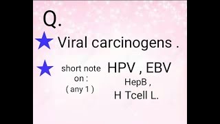 Viral Carcinogenesis  viruses causing cancer  HPV EBV  HBV  HTLV [upl. by Siurad]