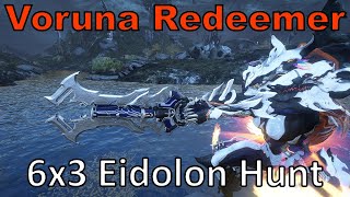 Voruna amp Redeemer Prime 6x3 Warframe 18 Eidolons in 1 Night Cycle Unairu Wisp DPS POV [upl. by Isaac]