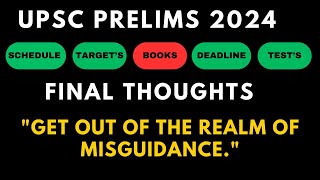 UPSC Prelims 2024 Strategy  FINAL SCHEDULE FOR PRELIMS 2024 [upl. by Nywg]