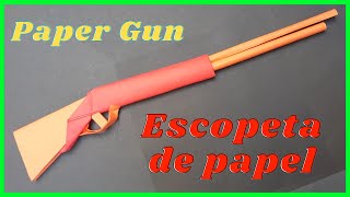 ⩥ ESCOPETA DE PAPEL A4  Manualidades Fáciles con papel ✅ [upl. by Auoy]