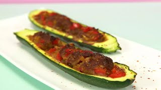 Recette  Courgette farcie [upl. by Aicirtac883]