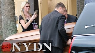 Queen of Versailles Mom on Phone at Daughters Funeral [upl. by Rovert373]