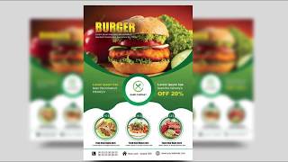 How to Create a Professional Flyer in Photoshop  Restaurant Flyer [upl. by Kloman]