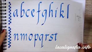 Tutorial caligrafía itálica alfabeto paso a paso ✅ [upl. by Nodnab]