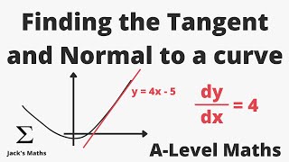 Finding the Equation of Tangents and Normals to Curves  ALevel Maths [upl. by Lincoln301]