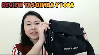 REVIEW BIMBA Y LOLA BLACK FLAP CROSSBODY BAG  TAS BIMBA Y LOLA INDONESIA [upl. by Miko]