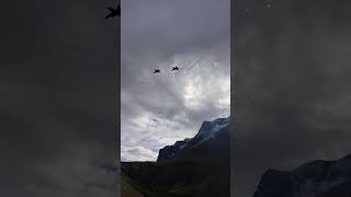 F18 Flyover Thrilling Low Pass Over the Crowd at Axalp aviation military mountains airshow [upl. by Solly]