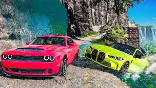 ❄️ SAMOCHODY I NAJTRUDNIEJSZA DROGA NA ŚWIECIE BeamNG Drive [upl. by Fitzhugh]