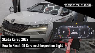 Skoda Karoq 2022  How To Reset Oil Service amp Inspection Light [upl. by Onidranreb940]