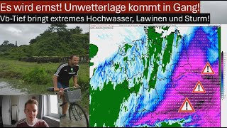 Großes HOCHWASSER droht  VBTIEF bringt SCHNEEBRUCH LAWINENGEFAHR und EXTREMNIEDERSCHLÄGE [upl. by Chelton]