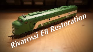 Restoring an HO Scale Burlington Northern Rivarossi E8 [upl. by Osher100]