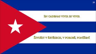 Kubánská hymna ESCZ text  Anthem of Cuba [upl. by Ellinnet]