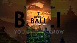 7 Secrets of Bali You NEED to Know bali shorts [upl. by Airdnahs445]