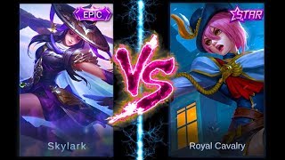 Ultimate Fanny Skin Comparison  Skylark VS Royal Cavalry  Mobile LegendsBang Bang [upl. by Aisyat]