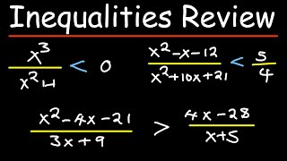 Solving Inequalities Linear Quadratic and Rational [upl. by Noslien233]