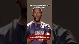 My Eurovision Winners 20242015 europe esc eurovision music viral shorts uk throwback [upl. by Iila]