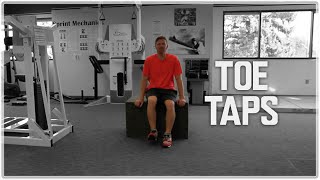 Seated Toe Taps  Improve Anterior Tibialis Strength to Run Faster [upl. by Rotow]