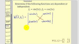 Linear Independent Functions  The Wronskian [upl. by Nahshunn]