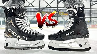 Bauer Shadow Skates VS CCM XF Pro Hockey Skates review  Which ELITE skates are better [upl. by Eiggam]