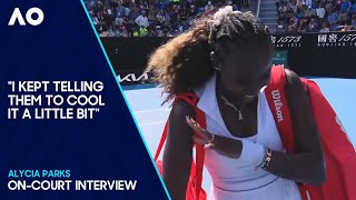 Alycia Parks OnCourt Interview  Australian Open 2024 Second Round [upl. by Kokaras602]