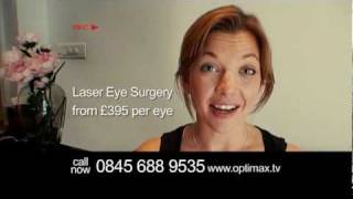 UKs 1st Laser Eye Surgery TV ad filmed by a patient Optimax [upl. by Papert612]