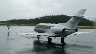 NetJets Hawker H750 jet at Stord Airport july 2012 [upl. by Tchao]