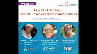 How YOU Can Help PatientDriven Research in Rare Cancers Webinar [upl. by Esenaj415]