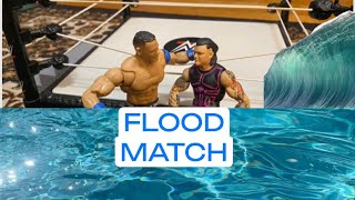 JOHN CENA VS DIRTY DOM ACTION FIGURE FLOOD MATCH [upl. by Anua]