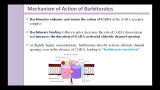 Sedative and Hypnotics Barbiturates Mechanism of action Uses [upl. by Patterman461]