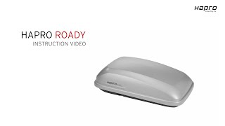 Hapro Roady roof box instruction movie GB [upl. by Tacklind207]