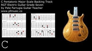 Guitar Backing Track C Pentatonic Major  Grade Seven [upl. by Tirma]