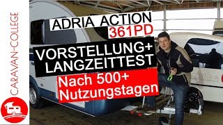 Test Wohnwagen Adria Action 361PD Vor amp Nachteile  Langzeittest [upl. by Eleon]