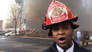 St Louis Fire Capt Garon Mosby discusses warehouse fire [upl. by Godliman]