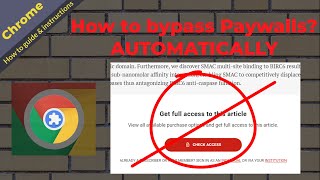 How to bypass Paywalls  AUTOMATICALLY [upl. by Madge]