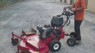 How to use a ExMark Metro lawn mower with a 48inch deck and a kawasaki motor like a pro [upl. by Nylhtac668]