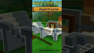 Minicraft Build Best Amphitheater In Our City🌆 shorts [upl. by Asserak]