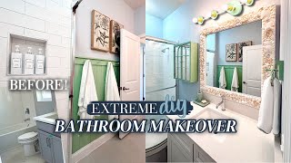 EXTREME DIY BATHROOM MAKEOVER Decorate with Me 2024 [upl. by Tratner]