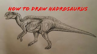 How to draw a Hadrosaurus part 1 [upl. by Irmine753]