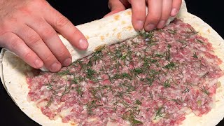 Schmackhafter als Pizza Fügen Sie einfach Hackfleisch zum Fladenbrot hinzu Einfaches Rezept [upl. by Eilloh]