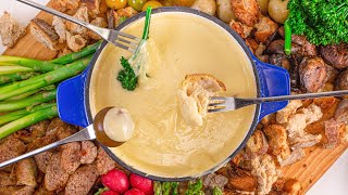 How To Make Cheese Fondue By Rachael [upl. by Yuria]