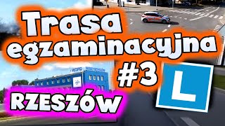 TRASA EGZAMINACYJNA WORD Rzeszów 3 egzamin na PRAWO JAZDY [upl. by Stauder500]