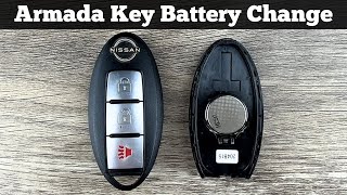 2017  2022 NISSAN ARMADA Remote Key Fob Battery Replacement  How To DIY Change Replace Batteries [upl. by Edva]