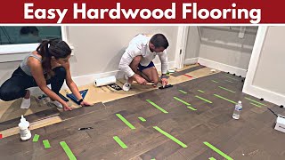 Beginner Hardwood Flooring Installation EASY Floating Floor Method  Builds by Maz [upl. by Morley]