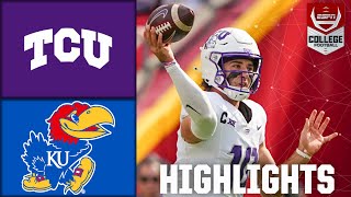 TCU Horned Frogs vs Kansas Jayhawks  Full Game Highlights  ESPN College Football [upl. by Enaile]