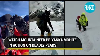 Watch mountaineer Priyanka Mohite in action on deadly peaks [upl. by Guzel209]