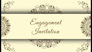 Best Engagement Invitation Video  Free Engagement Invitation video 28  Free amp Blank [upl. by Eiramacissej]